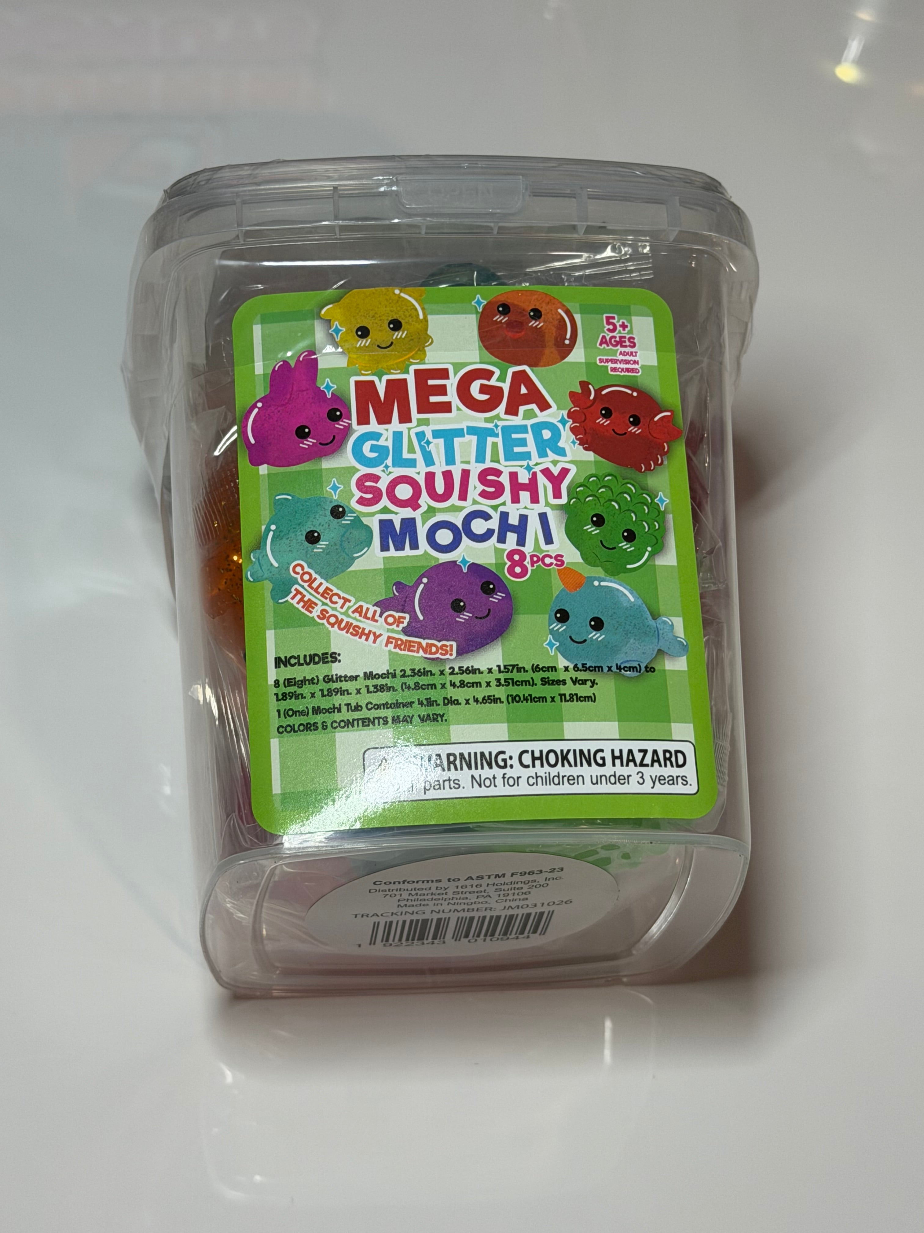 Mega Glitter Mochi 8 Pack